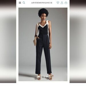Maeve Anthropologie Seamed Crop Blank Pants